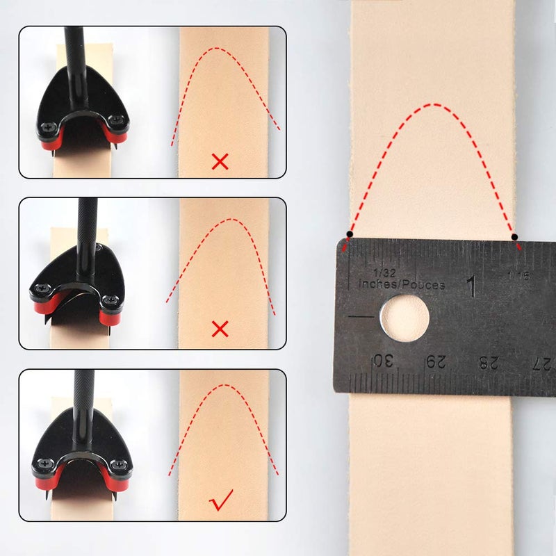 OWDEN Professional 3 Pieces Leather Belt end Cutter Punch Set,â€Vâ€ Type Shaped,Belt Strap Punch Tool Set,3 Sizes Leather Tool. (V Type) - Image 4